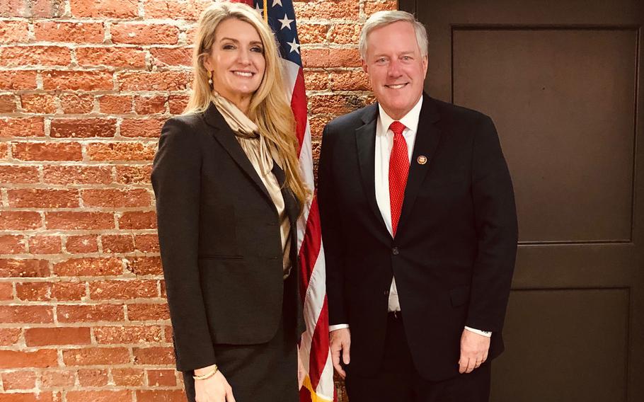 Kelly Loeffler, Right, Mark Meadows, Left.