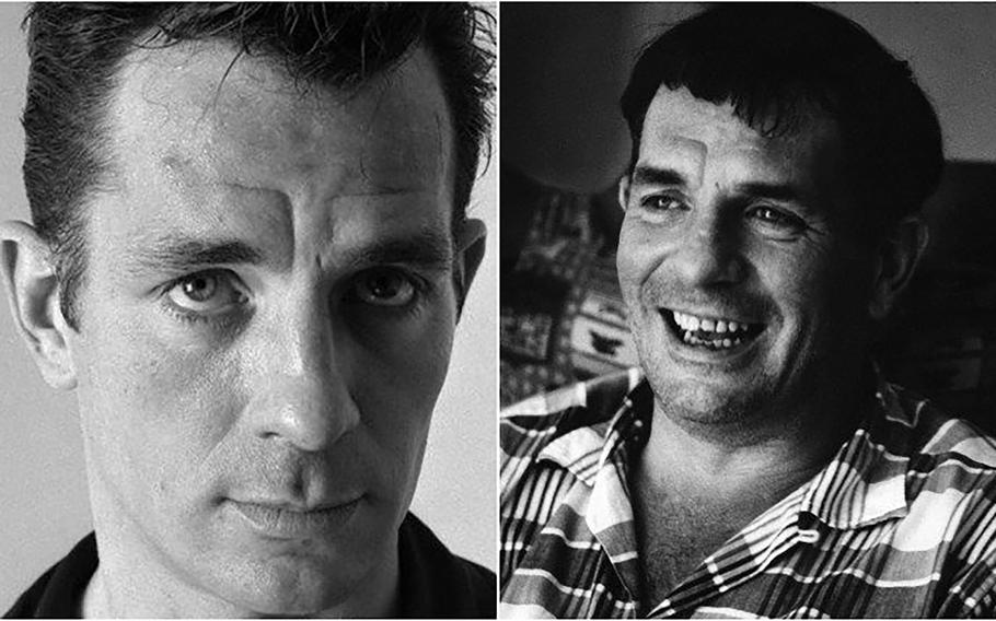 Jack Kerouac was nearly unrecognizable in the late 60s, right, from the man he was in his youth, left. 
