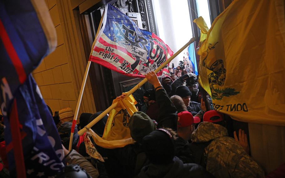 Supporters of President Donald Trump break into the U.S. Capitol on Wednesday, Jan. 6, 2021, in Washington, D.C. 