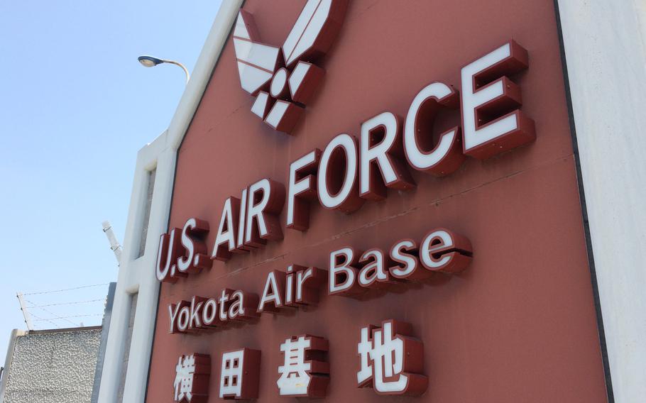 A sign for a U.S. air base in Japan.