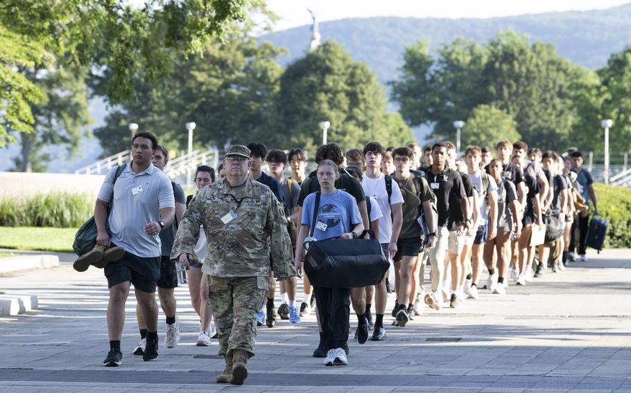 Approximately 1,200 new cadets report to the U.S. Military Academy at West Point for the Class of 2029, Reception Day on June 30, 2025. 