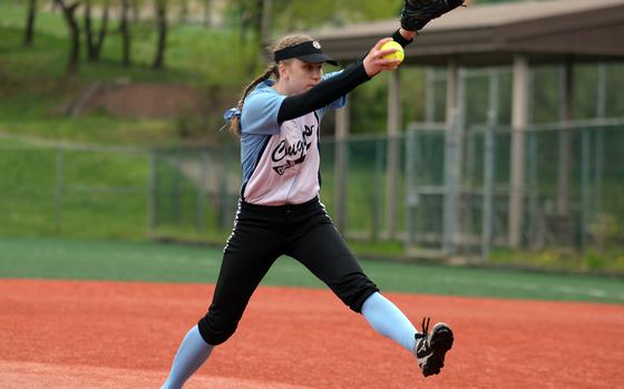 Osan American senior right-hander Anne Mountcastle was named the school's female Athlete of the Year.