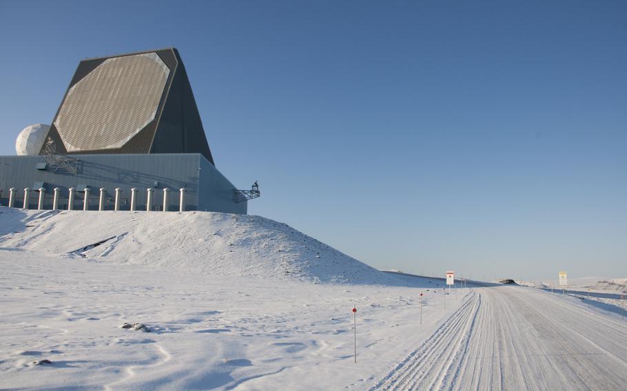 The Ballistic Missile Early Warning System, or BMEWS, is one of three such installations that keep an eye out for long-range missiles leaving “the Russian landmass.”