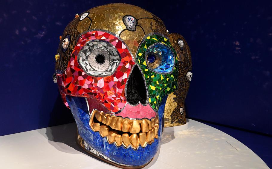 “Skull, Meditation Room” from 1990 is one of the works on display at the Niki de Saint Phalle exhibit in Frankfurt, Germany.