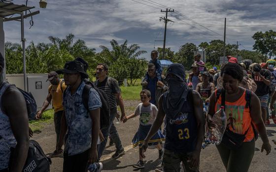 Haitian migrants in Tapachula, Chiapas state, Mexico in September 2021. MUST CREDIT: Bloomberg photo by Alejandro Cegarra