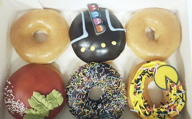 A collaboration between Krispy Kreme Japan and Bandai Namco Entertainment pays tribute to the 1980 debut of Pac-Man.