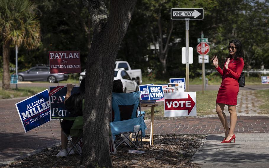 Rep. Anna Paulina Luna at her precinct in St. Petersburg on Nov. 8, 2022.