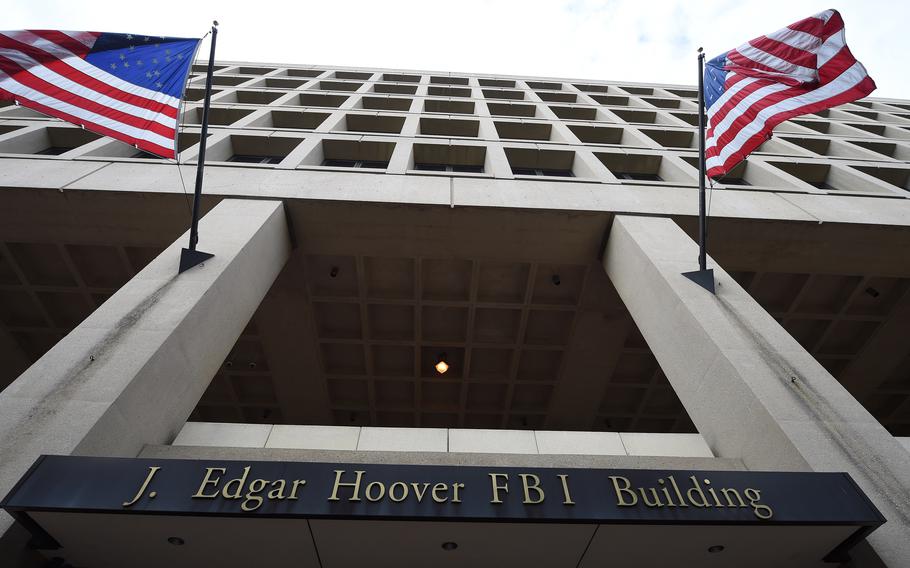 The exterior of FBI headquarters in 2015.