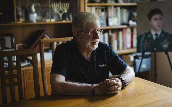Andy Weiss, father of the late 1st Lt. Daniel Weiss, at his home on June 27. Daniel died by suicide in March 2012 after several tours in Afghanistan. Groups such as the Tragedy Assistance Program for Survivors (TAPS) are working to expand the definition of Gold Star to include families like the Weisses. MUST CREDIT: Taylor Glascock for The Washington Post
