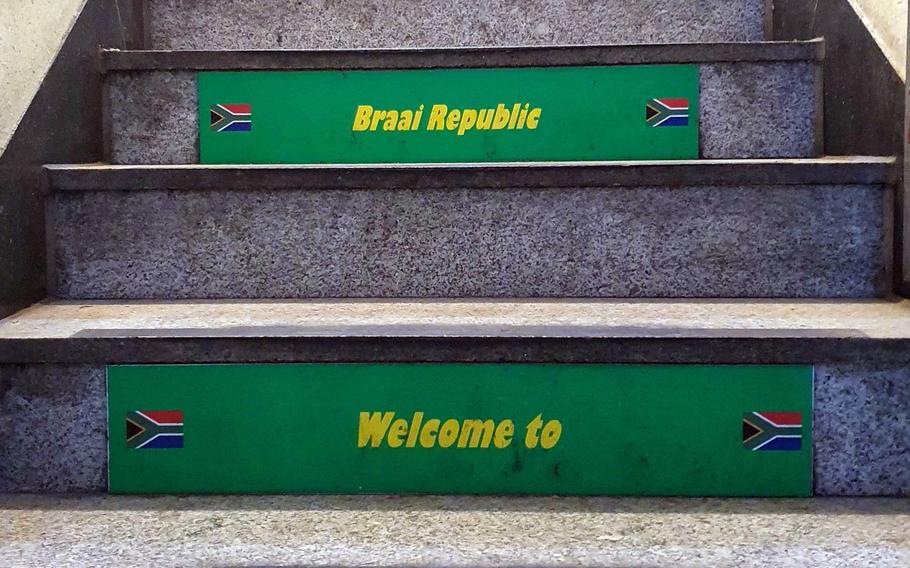 Braai Republic near Camp Humphreys, South Korea, specializes in a South African barbecuing method that uses aromatic wood for roasting meat.