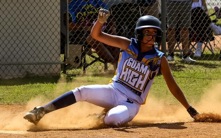 Sophomore Brianni Soto was the beneficiary of two squeeze bunts by Madalyn Mansel, driving her in each time from third base.