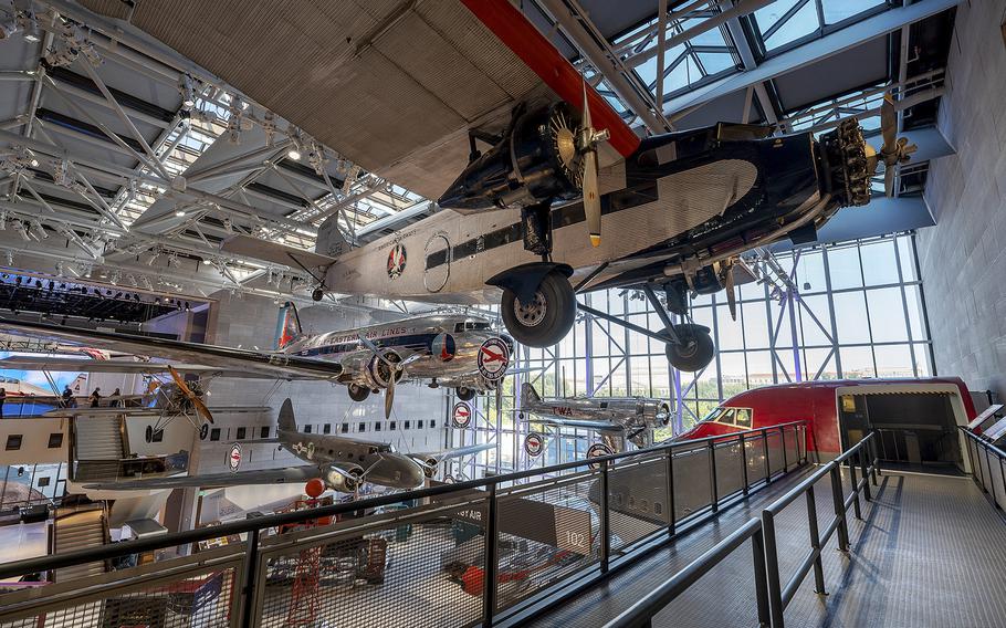The America By Air hall looks at the history of commercial aviation in the United States. 