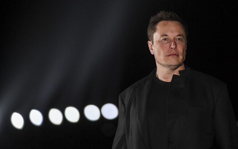 Elon Musk at a SpaceX presentation in September 2022 in Boca Raton, Fla. 