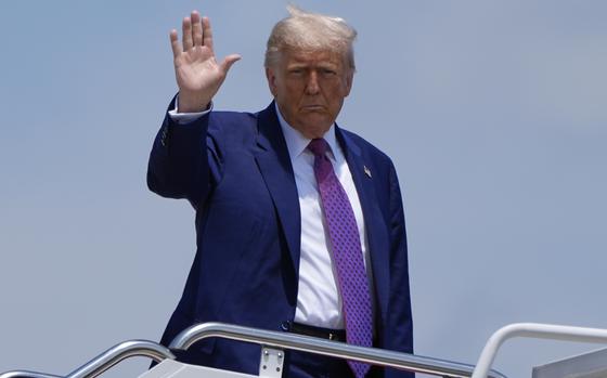 President Donald Trump waves as he boards Air Force One, Tuesday, June 10, 2025, at Joint Base Andrews, Md. (AP Photo/Alex Brandon)