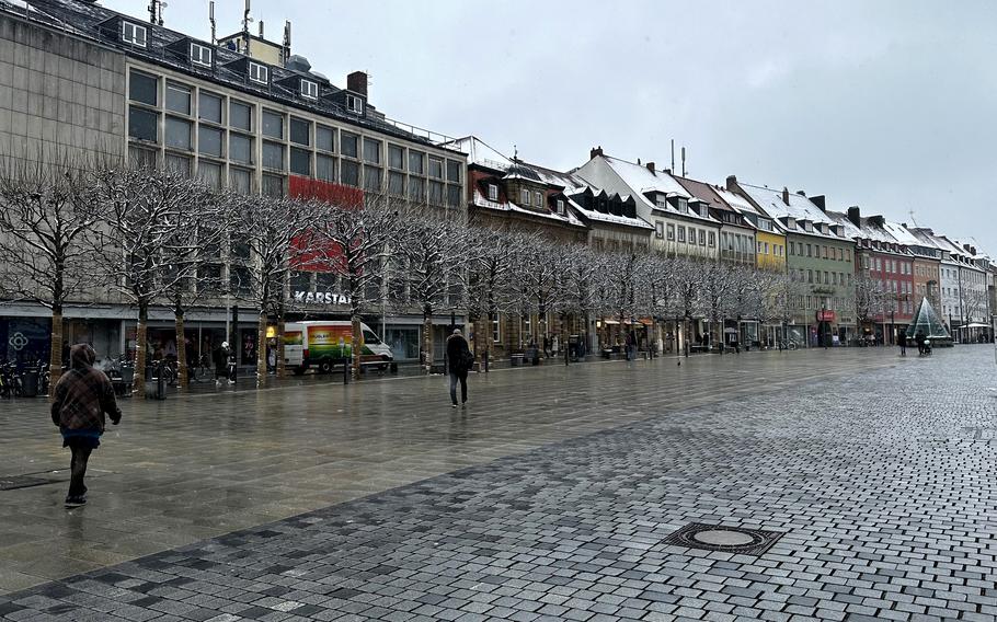 Martkplatz is the center of Bayreuth, Germany. The market square is lined with shops, restaurants, breweries and more. 