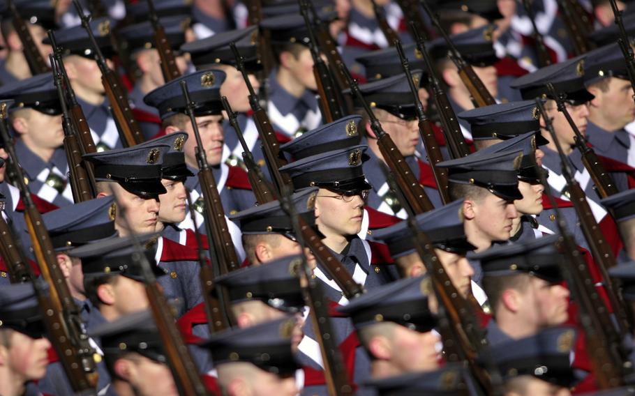 VMI cadets march in the parade for the 2005 inauguration of George W. Bush in Washington. 