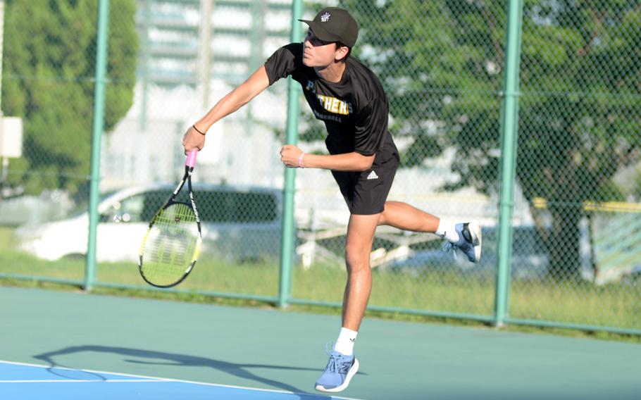Taisei Shimakura follows through.
