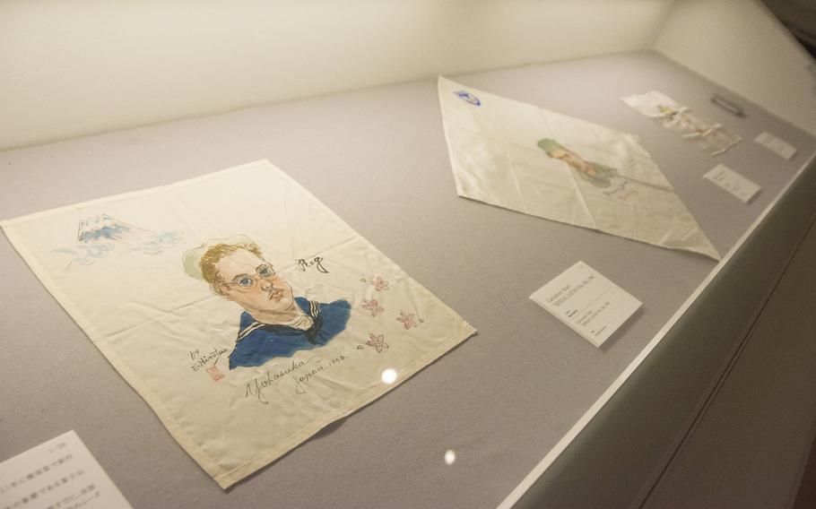 Custom suitcases, portraits painted on silk, cushion covers, embroidered Navy uniforms and even receipts from the Navy Exchange circa 1966 are available for viewing this month at the Yokosuka Museum of Art.