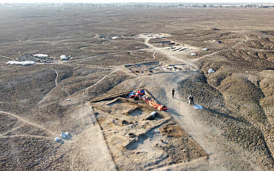 The 5,000-year-old tavern site uncovered by researchers at Lagash in Iraq. 