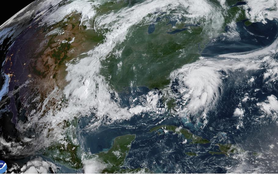 Tropical Storm Chantal forming off the coast of the Carolinas 
