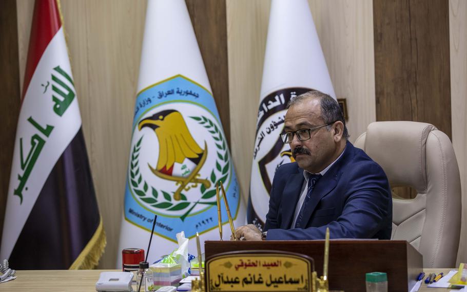Gen. Ismail Ghanem, head of Basra’s anti-drug unit, on Aug. 18.