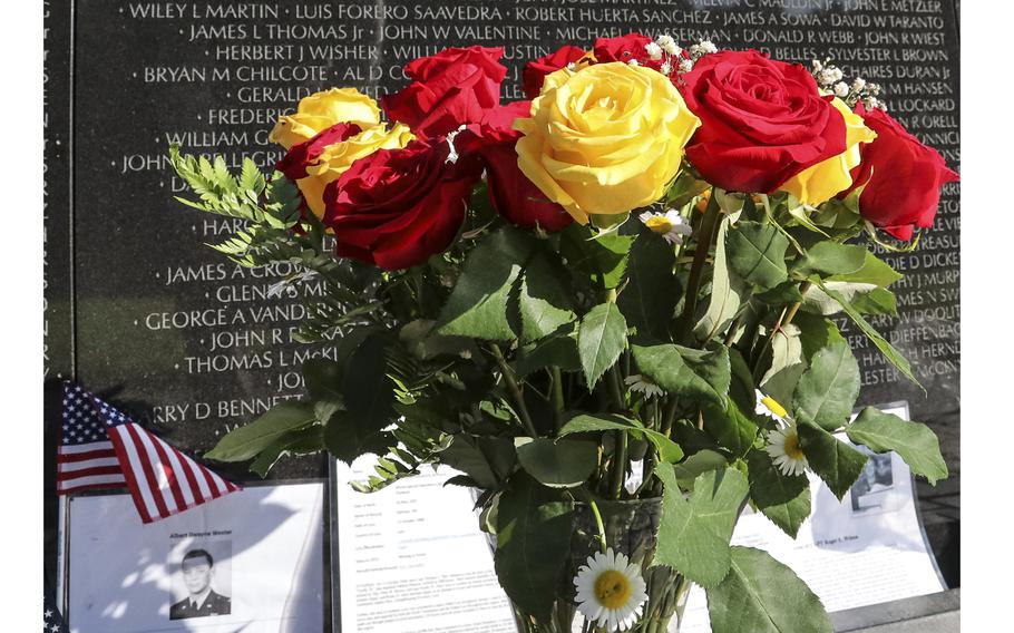 Memorial Day at the Vietnam Veterans Memorial in Washington, D.C., Monday, May 30, 2022.