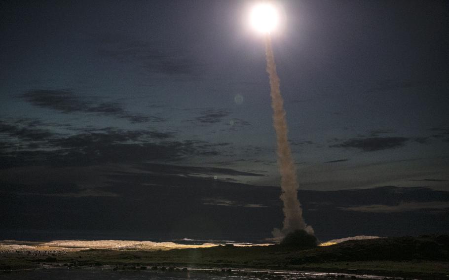 Soldiers assigned to 1st Battalion, 6th Field Artillery Regiment, 41st Field Artillery Brigade fire M31 guided rockets during the Thunder Cloud exercise in Andoya, Norway, on Sept. 15, 2021. The exercise tested the targeting capability of the High Altitude Balloon system, which coordinated with long-range precision artillery to attack a seaborne target about 12 miles off the coast of Andoya, above the Arctic Circle. 