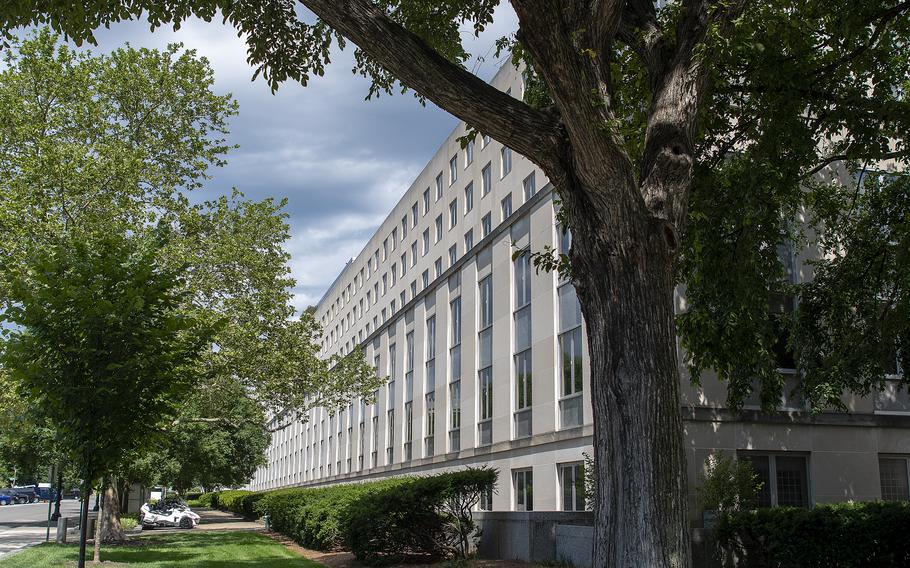The U.S. State Department headquarters building as seen in Washington, D.C., on July 6, 2022.