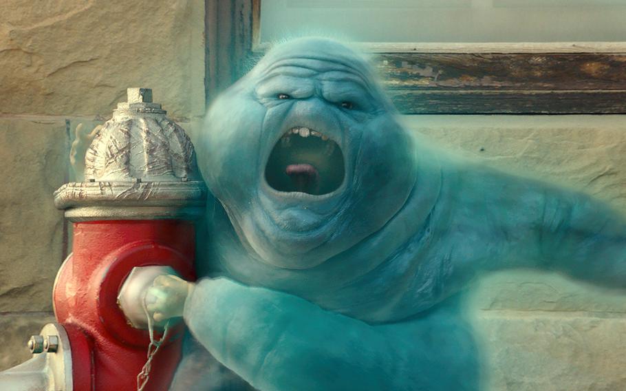 Muncher is a new ghost, voiced by Josh Gad, in “Ghostbusters: Afterlife.” The movie is now playing at select on-base theaters.