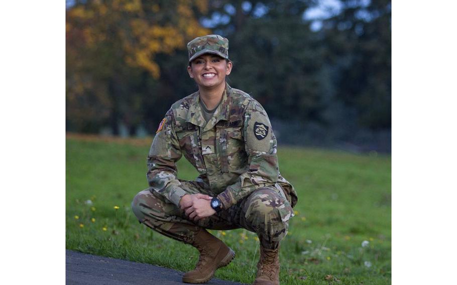 Oregon Army National Guard member Mikhenna Miller as seen in a November 2016 post. Miller will soon graduate from the University of Portland and is expected to commission as a second lieutenant in the Washington Army National Guard and start flight school to become a helicopter pilot.