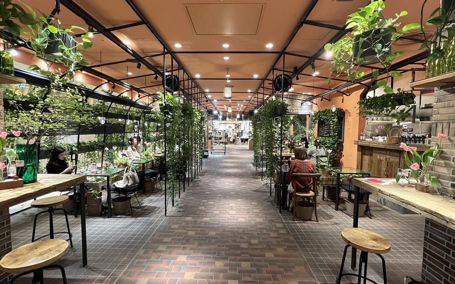 The Aoyama Flower Market Tea House in Tokyo is a unique place where guests are surrounded by colorful blooms and greenery. 