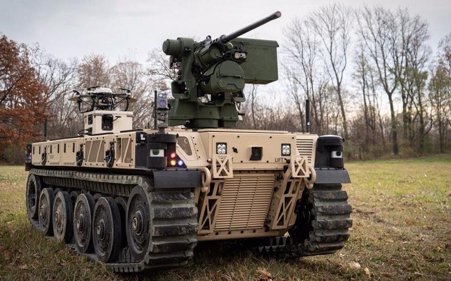 This robotic combat vehicle is equipped with an M153 remotely operated weapons station. Slovakia aims to acquire several of the weapons stations along with a wide range of machine guns and other gear to outfit a fleet of newly purchased Joint Light Tactical Vehicles.
