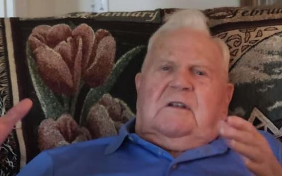 Screenshot of U.S. Navy Veteran Albert Potter interview. 