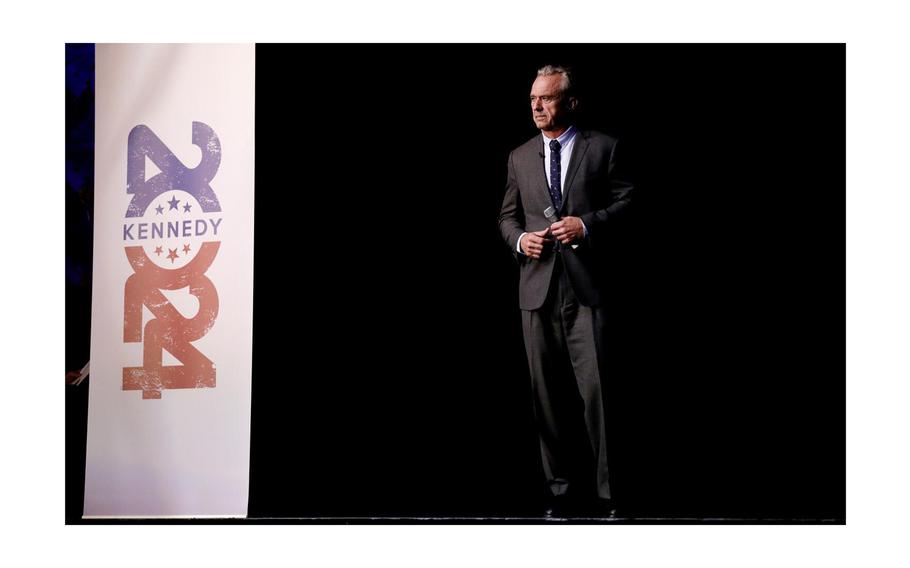 Democratic presidential candidate Robert F. Kennedy Jr. attends a premier of a documentary film called "Midnight at the Border" at the Saban Theater on Aug. 3, 2023 in Los Angeles, Calif.