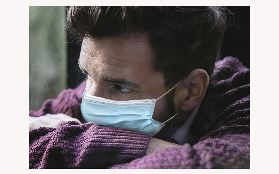 An Army photo illustration depicts a person with post-COVID-19 conditions.