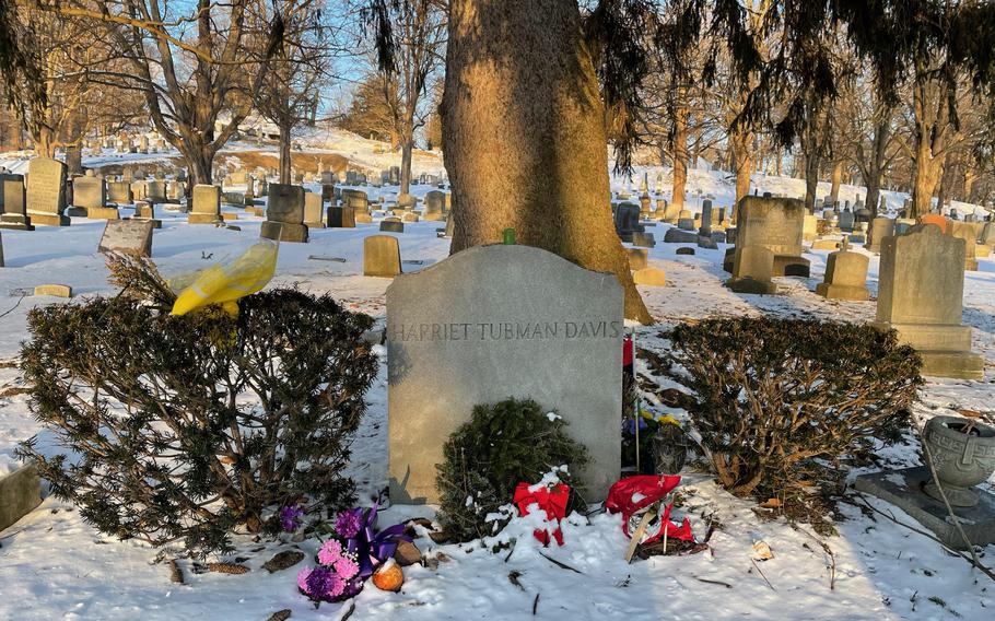 Harriet Tubman, who died of pneumonia in 1913, is buried in Fort Hill Cemetery, not far from her property.