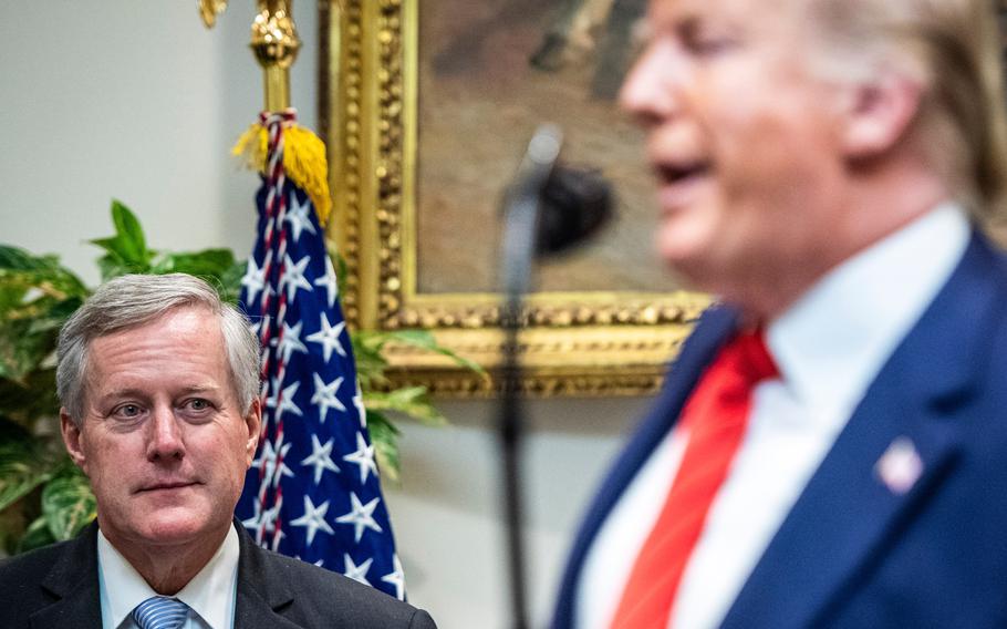 Chief of Staff Mark Meadows was in and out of the White House dining room on the day of the attack. 