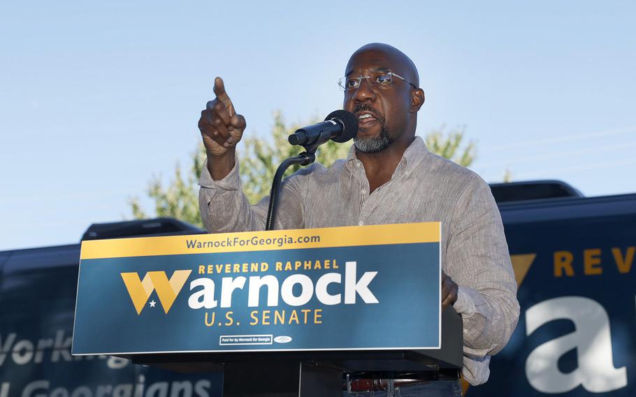 Democratic U.S. Sen. Raphael Warnock has criticized efforts to restrict transgender students from competing in sports. 