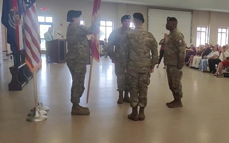 After two years of commanding Blue Grass Army Depot, Col. Stephen Dorris retired and transferred his position to Col. Brett Ayvazian in a change of command ceremony Tuesday, July 12, 2022.