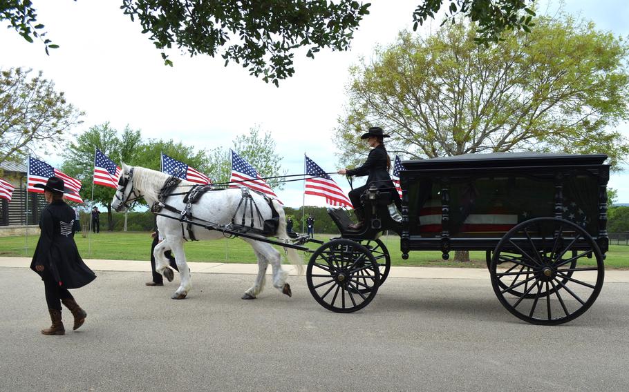 Army Air Forces 2nd Lt. Wayne Dyer, who died during combat on May 29, 1944, during World War II, was buried Monday, April 10, 2023, at Central Texas State Veterans Cemetery in Killeen, Texas. Defense POW/MIA Accounting Agency identified Dyer’s remains in September. 