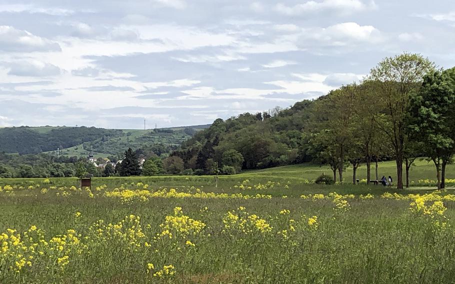 Expansive views line the roughly 2-mile-long  barefoot path in Bad Sobernheim, Germany.