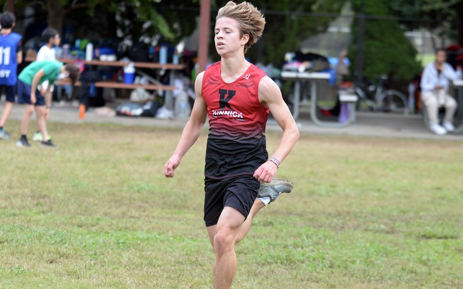 Nile C. Kinnick freshman Maverick Kentz placed third in the Far East boys virtual Division I race.