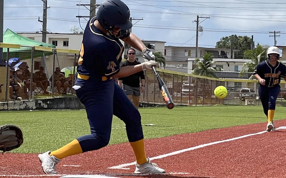 Sophomore catcher Becca Rapier, a transfer from Virginia, has batted .714 with 11 RBIs and 10 steals for 4-0 Guam High.