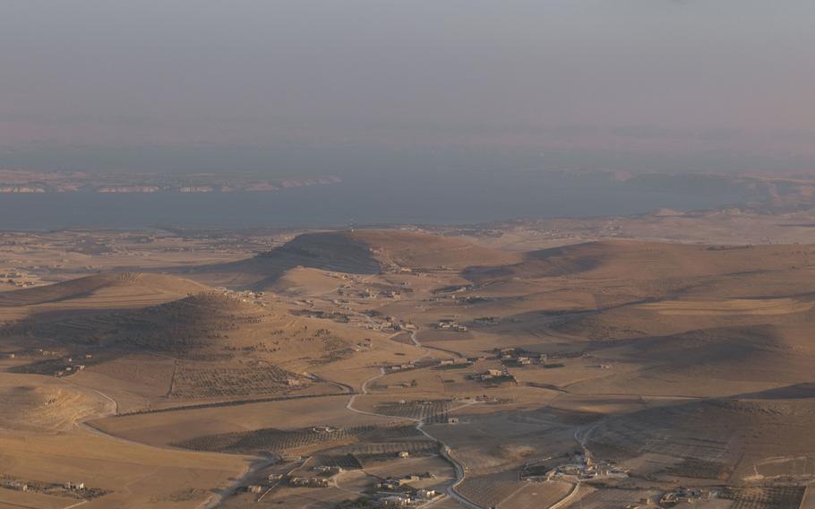 The Syrian countryside is seen from the air on Aug. 17, 2019. A helicopter mishap on Sunday in northeastern Syria injured 22 U.S. service members, according to U.S. Central Command.