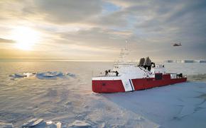 An icebreaker is shown.