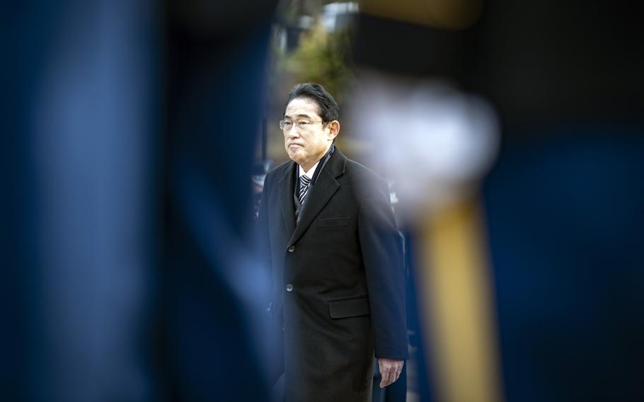 Japanese Prime Minister Fumio Kishida visits Arlington National Cemetery in Arlington, Va., Jan. 13, 2023.