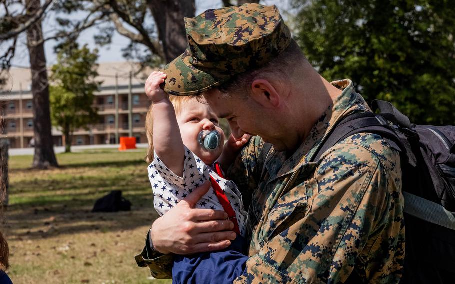 U.S. Marines and sailors with Lakota Company, Battalion Landing Team 1/6, 26th Marine Expeditionary Unit (Special Operations Capable) return home after completing an eight-month deployment embarked aboard the Bataan Amphibious Ready Group. During its deployment, the Bataan ARG and 26th MEU(SOC) team participated in a wide array of exercises with NATO allies and regional partners to enhance interoperability, readiness, and provide crisis response options.