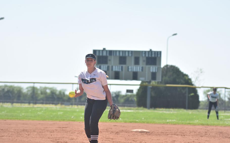 Naples junior Anna Gose provided a change of pace for the Wildcats, picking up the win in the second game of a doubleheader against the Aviano Saints.