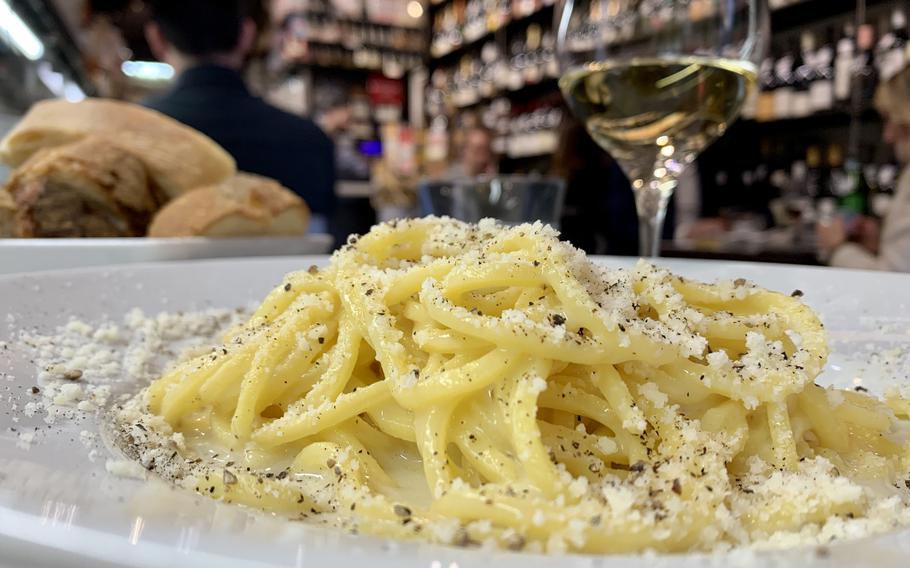 Roscioli makes one of the Rome's best renditions of cacio e pepe, with a creamy, cheesy sauce that packs a flavor punch.