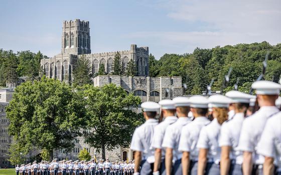 Family, friends and old grads roared with cheer and praise as the Class of 2027 Cadets marched triumphantly on the Plain, marking their acceptance into the Corp of Cadets during Acceptance Day Aug 12 at the U.S. Military Academy.
